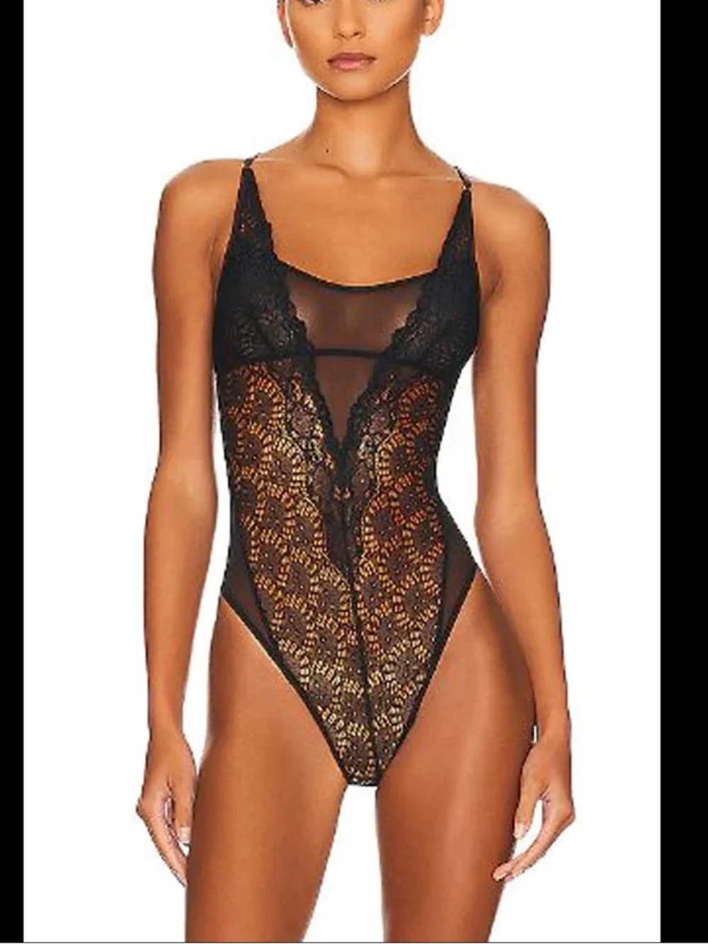 Only Hearts Whisper Sweet Nothings Victoria Lace Bodysuit Black Size S